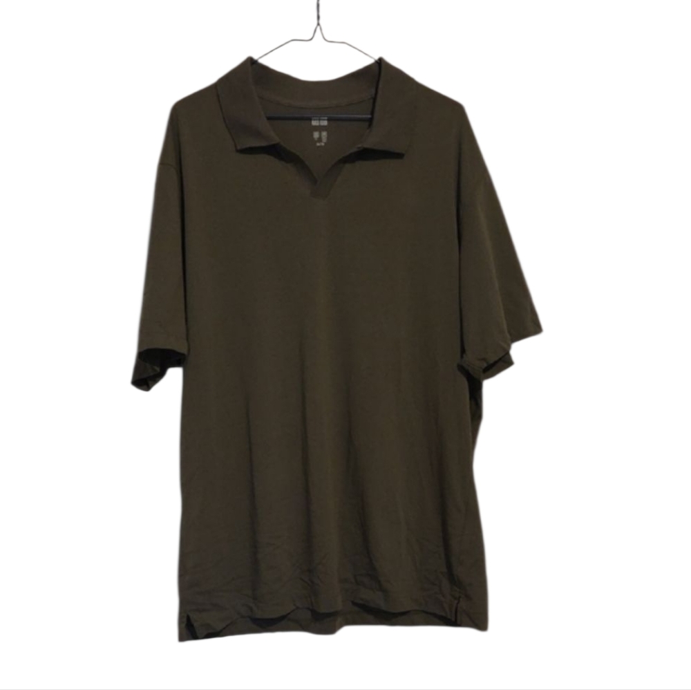 Uniqlo Open Collar Olive Green Polo